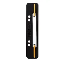 Leitz Heftstreifen kurz 3710-00-95, 3,5x15,8cm (BxL), Kunststoff mit Kunststoffdeckleiste, schwarz 4002432444724 Leitz 25 Stück