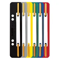 Leitz Heftstreifen kurz 3710-00-99, 3,5x15,8cm (BxL), Polypropylen (PP) mit Kunststoffdeckleiste, farbig sortiert 4002432413652 Leitz 250 Stück