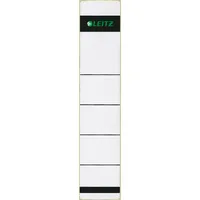 Leitz Rückenschilder 1643-00-85, weiß, schmal/kurz, 39x192mm, selbstklebend, permanent  4002432302512 Leitz 10 Stück