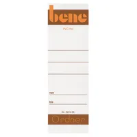 Bene Rückenschilder 291460, weiß, breit/kurz, 49x153mm, einsteckbar 9003263690026 Bene 10 Stück