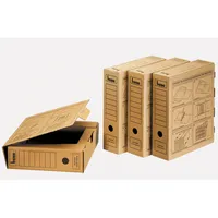 Bene Archivbox 96900NA, A4, braun, innen 28,5x7,5x32cm (TxBxH), Wellpappe 9003262450003 Bene