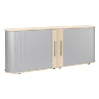 Geramöbel Aktenschrank Flex S-382104-SA, Kunststoff/Holz, 2 OH, 200 x 83 x 40 cm, silber/ahorn 4038933059358 Geramöbel