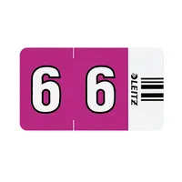 Leitz 6606 Ziffernsignale Orgacolor Ziffer 6 violett 23x30mm 4002432313877 Leitz 100 Stück