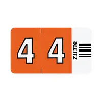 Leitz 6604 Ziffernsignale Orgacolor Ziffer 4 orange 23x30mm 4002432313839 Leitz 100 Stück