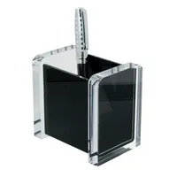 WEDO Stifteköcher Acryl Exklusiv, 1 Fach, farblos/schwarz, glasklar 4003801796413 WEDO