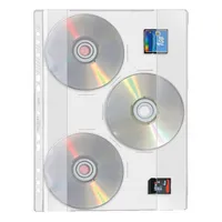 Veloflex CD/DVD Hüllen PVC für 3 CD-Rom für A4 4000225040610 Veloflex 4359000 10 Stück