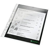 Leitz Prospekthüllen 4770-00-02, A4 glasklar glatt, oben offen, 0,08mm 4002432432929 Leitz 100 Stück