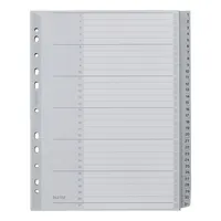AKTION: LEITZ Ordnerregister 1281 DIN A4 Vollformat, Überbreite 1-31 grau 31-teilig, 1 Satz mit Prämie nach Registrierung