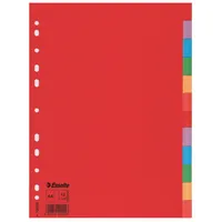 Esselte Kartonregister Economy 100202, 12-teilig blanko, A4, 160 g/m², farbige Taben, 12-teilig 5902812002027 Esselte