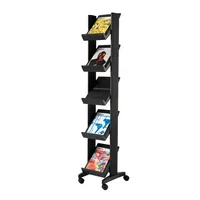 PAPERFLOW Prospektständer CORNER grau DIN A4 5 Fächer 3660141880540 Paperflow