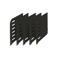 Styro rac Trennwände /280-3015.95 TxH 231x240mm schwarz Inh.5 5 Stück