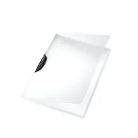 Leitz Klemmhefter ColorClip Magic 41750095, A4 transparent/schwarz, für ca. 30 Blatt, Polypropylen (PP) 80g 4002432341306 Leitz