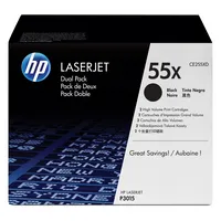 HP Original 55X Toner Doppelpack schwarz hohe Kapazität 2 x 12.500 Seiten (CE255XD)