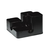 arlac® Stiftehalter schwarz Polystyrol 4 Fächer 13,0 x 13,0 x 9,0 cm
