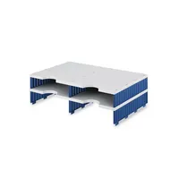 styro Sortierstation Styrodoc grau/blau mit 4 Fächern