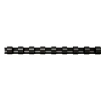 Fellowes Plastikbinderücken 5345707, US-Teilung, 21 Ringe auf A4, schwarz, 8mm 0077511534577 Fellowes 100 Stück