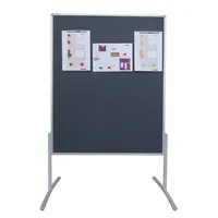 Franken Moderationstafel Pro, 120x150cm, Filz + Filz (beidseitig), pinnbar, grau + grau 4016946207836 Franken