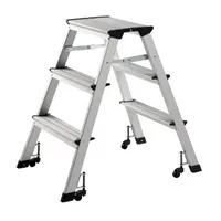 Alco Klapptritt 8890, 2x 3 Stufen, silber, Aluminium 4007735088903 Alco