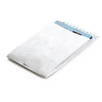 Bong Faltentaschen Tyvek 00011762, C4, ohne Fenster, haftklebend, 20mm-Falte, reißfest, wasserfest, lange Seite offen, 55g, weiß 4026 100 Stück