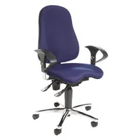 Topstar Bürostuhl Sitness 10, blau / silber, mit Armlehnen, bis 110kg, ohne Kopfstütze 4014296541303 Topstar