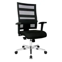 Topstar Bürodrehstuhl X-Pander, schwarz / silber, mit Armlehnen, bis 110kg, ohne Kopfstütze 4014296979496 Topstar