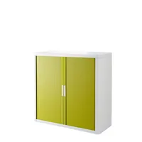 PAPERFLOW Aktenschrank easy Office E1CT0003500042, Kunststoff/Stahl abschließbar, 2 OH, 110 x 104 x 41,5 cm, grün/weiß 3660141929461 PAPER