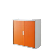 PAPERFLOW Aktenschrank easy Office E1CT0010100042, Kunststoff/Stahl abschließbar, 2 OH, 110 x 104 x 41,5 cm, orange/weiß 3660141929485 PAP