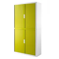 PAPERFLOW Aktenschrank easy Office E2CT0003500062, Kunststoff/Stahl abschließbar, 4 OH, 110 x 204 x 41,5 cm, grün/weiß 3660141929478 PAPER