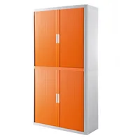 PAPERFLOW Aktenschrank easy Office E2CT0010100063, Kunststoff/Stahl abschließbar, 4 OH, 110 x 204 x 41,5 cm, orange/weiß 3660141929492 PAP