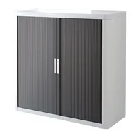 PAPERFLOW Aktenschrank easy Office E1CT0010200042, Kunststoff/Stahl abschließbar, 2 OH, 110 x 104 x 41,5 cm, anthrazit/weiß 3660141930238