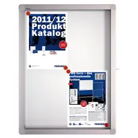 Franken Schaukasten ECO SK4SE, 4xA4 (A2), weiß/silber, Metall, magnetisch 4016946194778 Franken