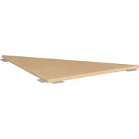 Geramöbel Verkettungsplatte Flex, 80x80cm (BxT), dreieckig, buche, silber, 25mm 4038933175805 Geramöbel