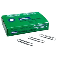 Norica Aktenklammern 2260, 50mm, Metall verzinkt silber 4007735022600 Norica 2260 100 Stück