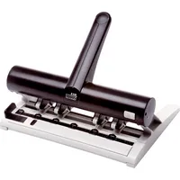 Novus 4-fach-Locher B 430 025-0470, schwarz, bis 3mm 30 Blatt, mit Anschlagschiene 4009729039458 Novus