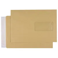 MailMedia Faltentaschen 30006879, C5, mit Fenster, haftklebend, 90g, braun 4018529002760 MailMedia 500 Stück