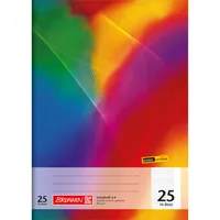 Brunnen Schulheft 10-4492502, Lineatur 25 / liniert mit weißem Rand / keine, A4, 80g, regenbogen, 16 Blatt / 32 Seiten 4003273593299 Bru 16 Blatt