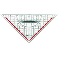 Rumold Kunststoff-Geometriedreieck 10151 rauchgrau-transparent 25cm mit abnehmbarem Griff 4012108067003 Rumold