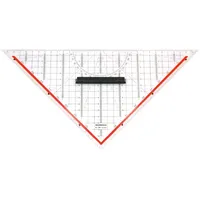 Rumold Kunststoff-Geometriedreieck 1158 transparent 32,5cm mit Griff 4012108130400 Rumold