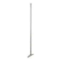 Kerkmann Abschlußsäule / Standsäule 6929, für Moderationsstellwand Metropol, 175cm, silber 4044917236905 Kerkmann