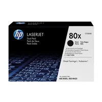 HP 80X Schwarz 2er-Pack Original LaserJet Tonerkartuschen mit hoher Reichweite