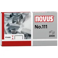 Novus Heftklammern No. 111, 042-0036, Stahldraht verzinkt, Heftleistung 15 Blatt max. 4009729003442 Novus 2000 Stück