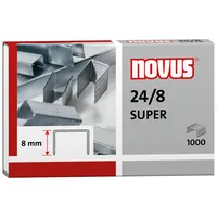 Novus Heftklammern SUPER 24/8, 040-0038, Stahldraht verzinkt, Heftleistung 50 Blatt max. 4009729003695 Novus 1000 Stück