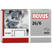Novus Heftklammern 26/6, 040-0160, Stahldraht verzinkt, Heftleistung 30 Blatt max. 4009729008171 Novus 5000 Stück