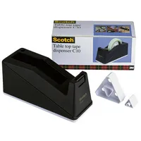 Scotch Klebebandabroller C10 C10, für Klebebänder bis 25mm x 66m, schwarz 3134375299282 Scotch 66 Meter