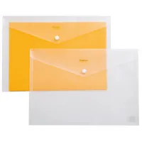 Rexel Dokumententasche Active Folder 16129WH, A4, transparent farblos, Polypropylen (PP), Druckknopfverschluss 5028252030489 Rexel 5 Stück