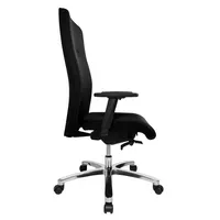 Topstar Bürostuhl Big Star 20, schwarz / silber, mit verstellbaren Armlehnen, bis 150kg, ohne Kopfstütze 4014296226361 Topstar