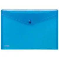 FolderSys Dokumententasche - 40111-44, Din A4 quer, transparent blau, Polypropylen (PP), Druckknopfverschluss 4250037417111 FolderSys 10 Stück