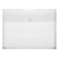 FolderSys Dokumententasche 40105-04, A4, transparent farblos, Polypropylen (PP), Klettverschluss 4250037413199 FolderSys 10 Stück