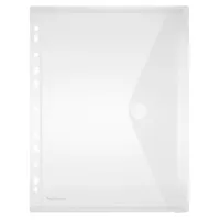 FolderSys Dokumententasche 40106-04, A4, transparent farblos, Polypropylen (PP), Klettverschluss 4250037413311 FolderSys 10 Stück