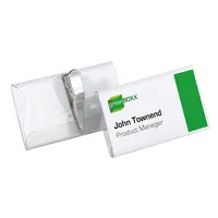 Durable Namensschilder m.Krokoklemme transp. 40 x 75mm 4005546811208 Durable 25 Stück